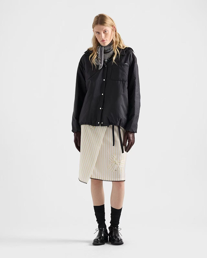 Black Lightweight Re-nylon Blouson Jacket