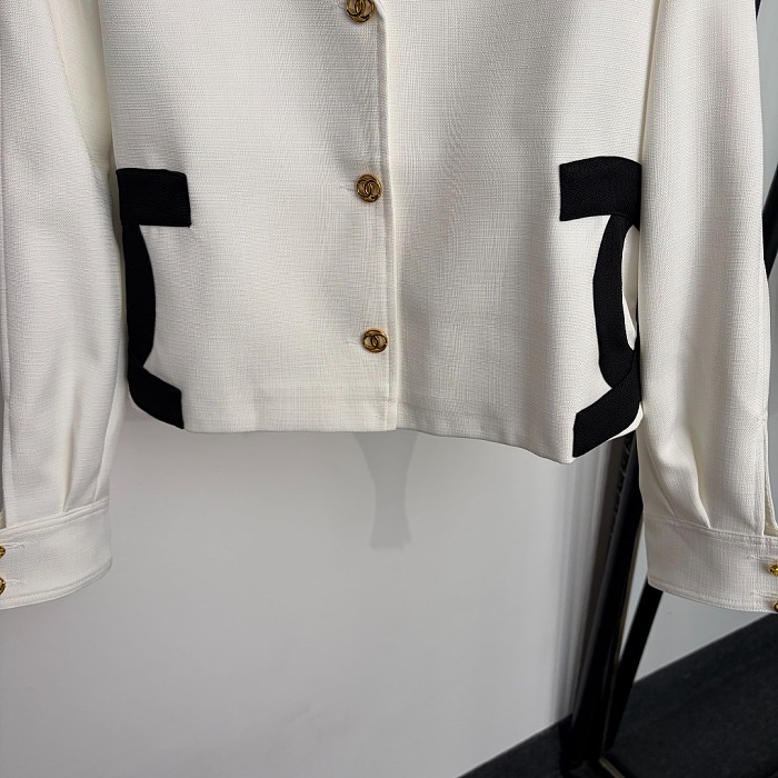 White Cropped Jacket Blazer