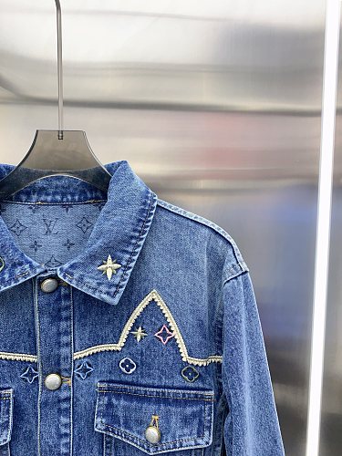 Embellished Denim Jacket Top