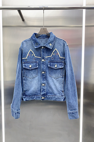 Embellished Denim Jacket Top