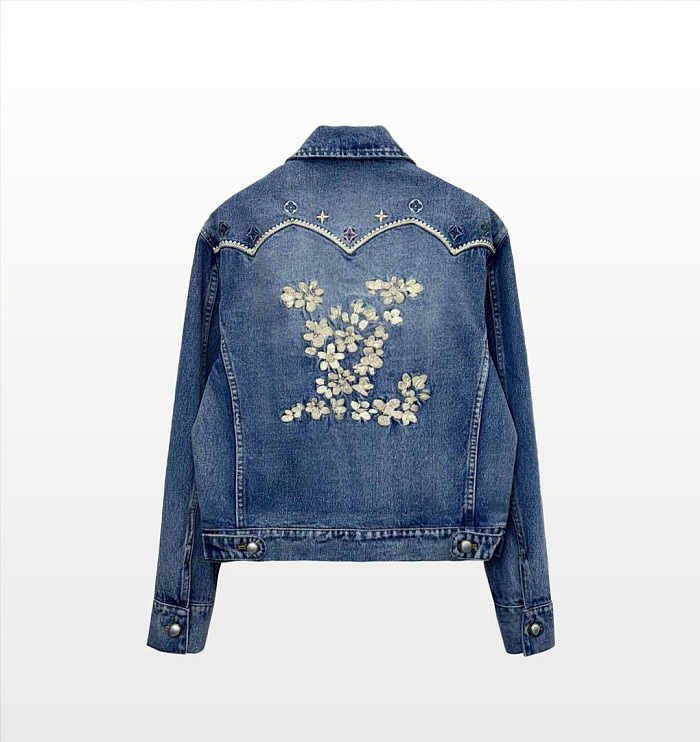 Embellished Denim Jacket Top