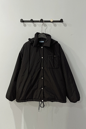 Black Lightweight Re-nylon Blouson Jacket