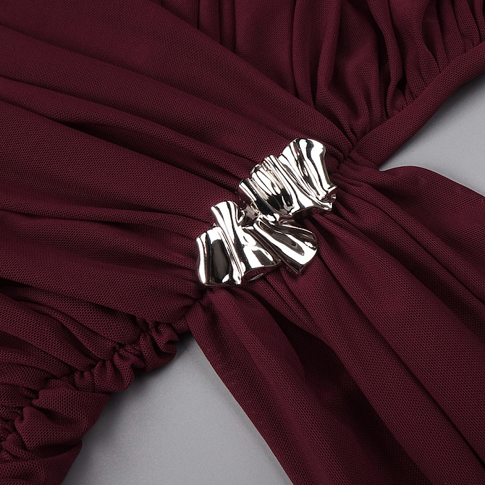 One Sleeve Draped Dress