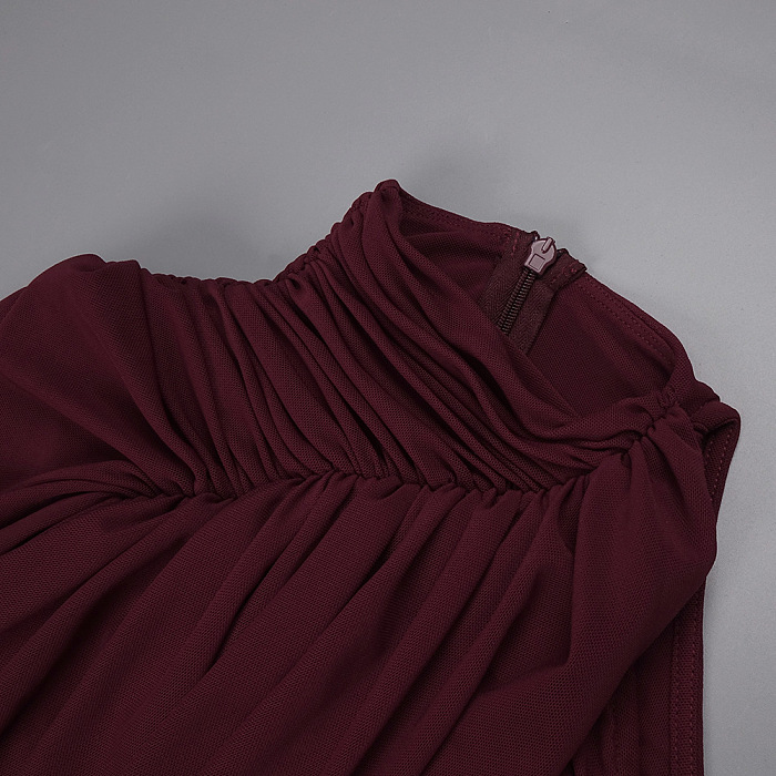 One Sleeve Draped Dress