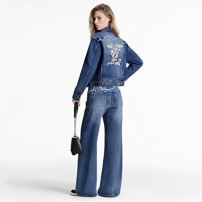 Embellished Denim Jacket Top