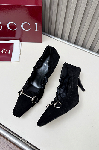 Vittoria 75 Horsebit-embellished Suede Pumps Black