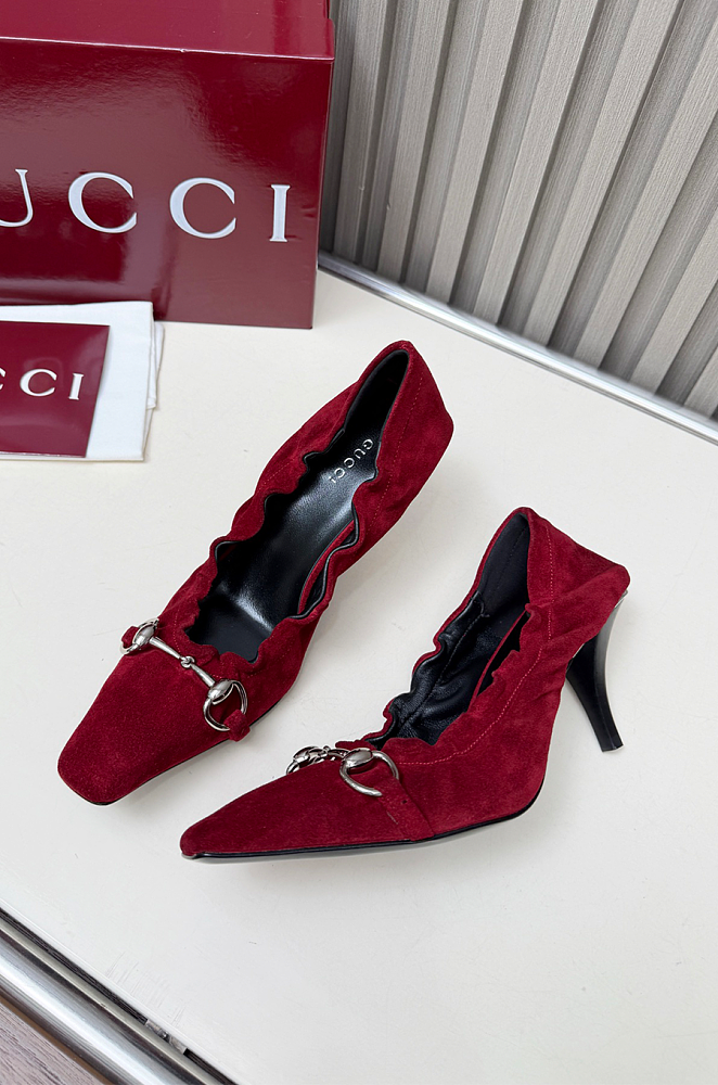 Vittoria 75 Horsebit-embellished Suede Pumps Wine Red