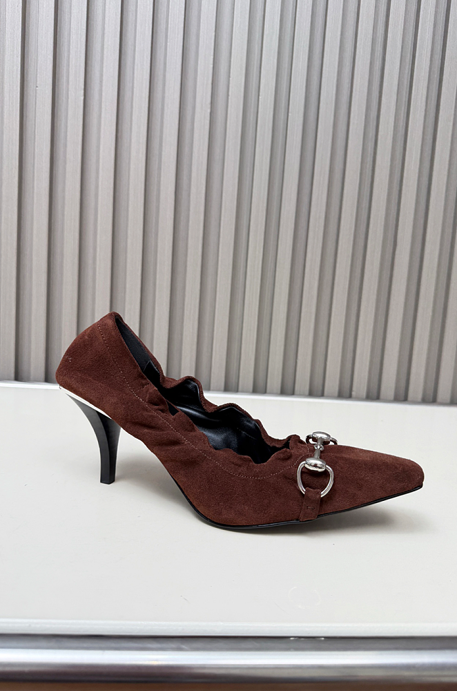 Vittoria 75 Horsebit-embellished Suede Pumps