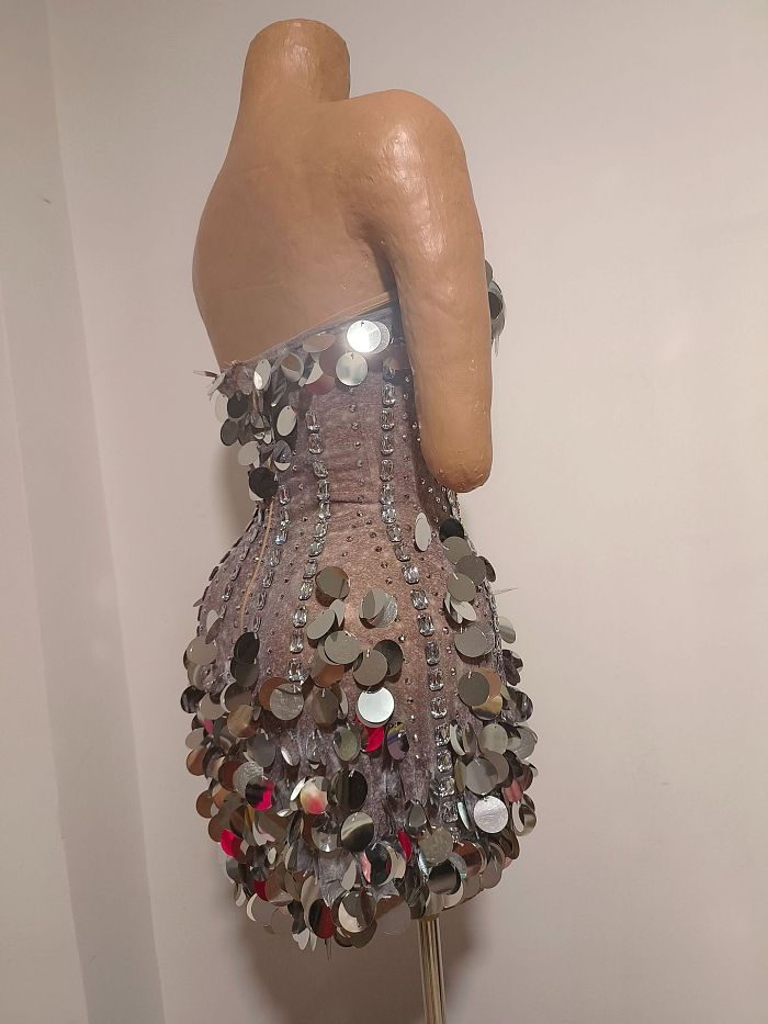 Sparkle Corset Mini Dress in Silver