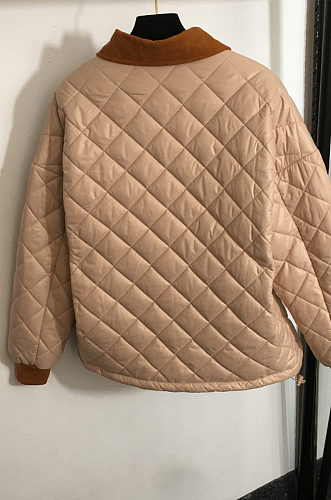 Miu Miu Quilted Jacket in Sabbia