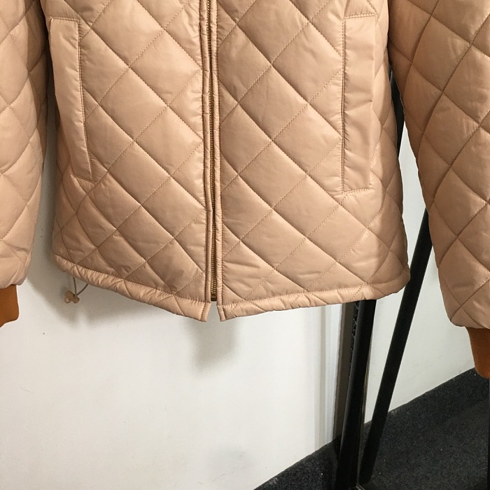 Miu Miu Quilted Jacket in Sabbia