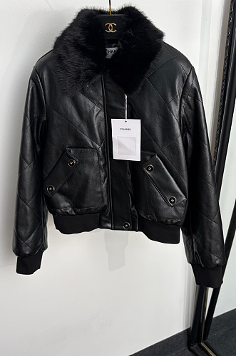 Black Quilted Leather Jacket