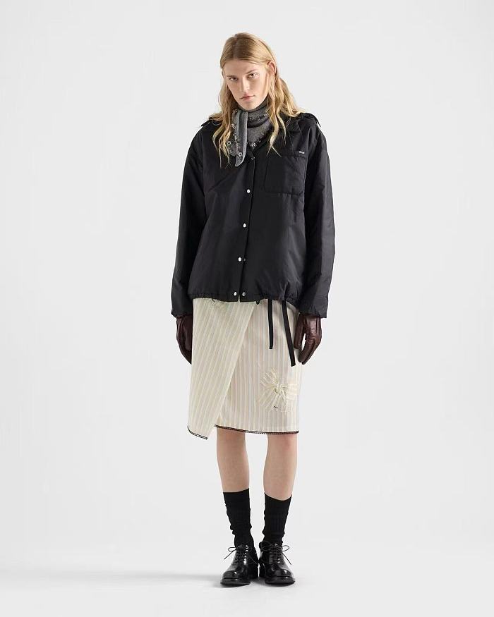 Black Lightweight Re-nylon Blouson Jacket