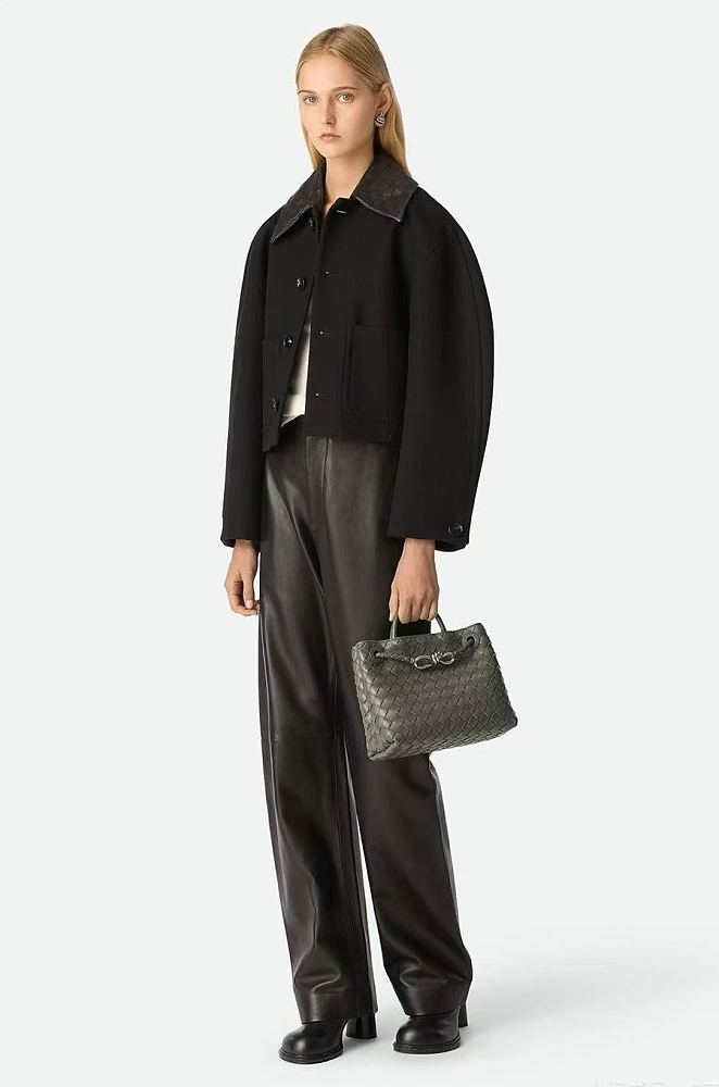 Bottega Veneta Cotton Cropped Jacket - Black