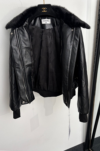 Black Quilted Leather Jacket