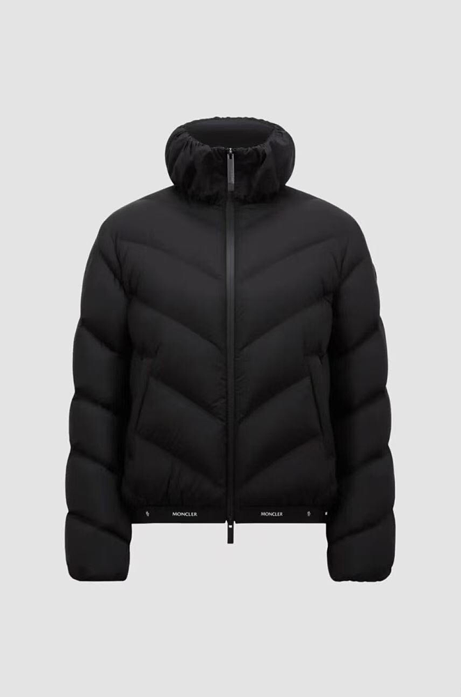 Moncler Grignan Diagonal-Quilted Short Down Jacket