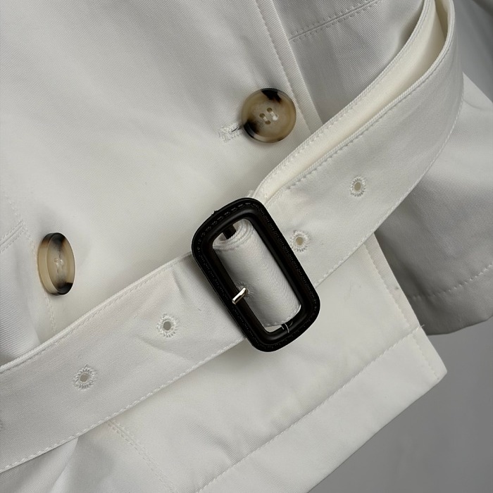 Burberry Cropped Tropical Gabardine  Trench Jacket