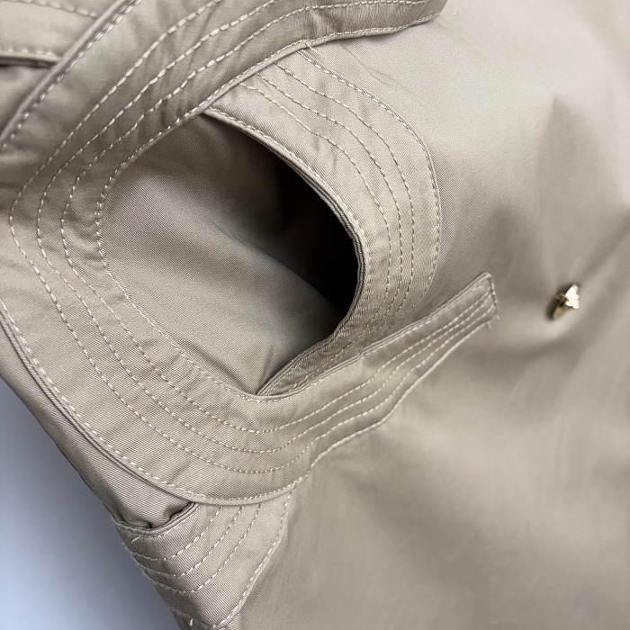 Chanel High Neck Trench in Beige