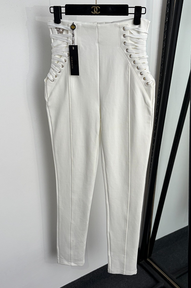 Lace-up Side Slim Pants