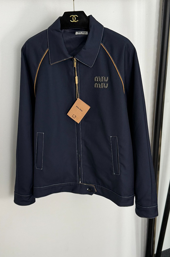 Miu Miu Navy Zip Jacket