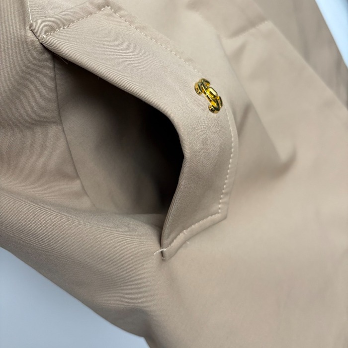 Chanel Trench Coat with Tweed Trim