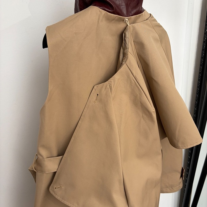 Chanel Trench Coat with Tweed Trim
