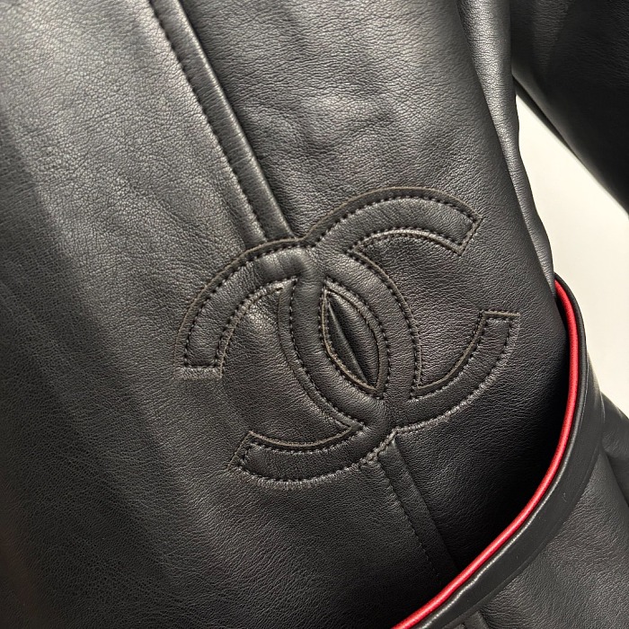 Chanel Leather Belted Trench Coat