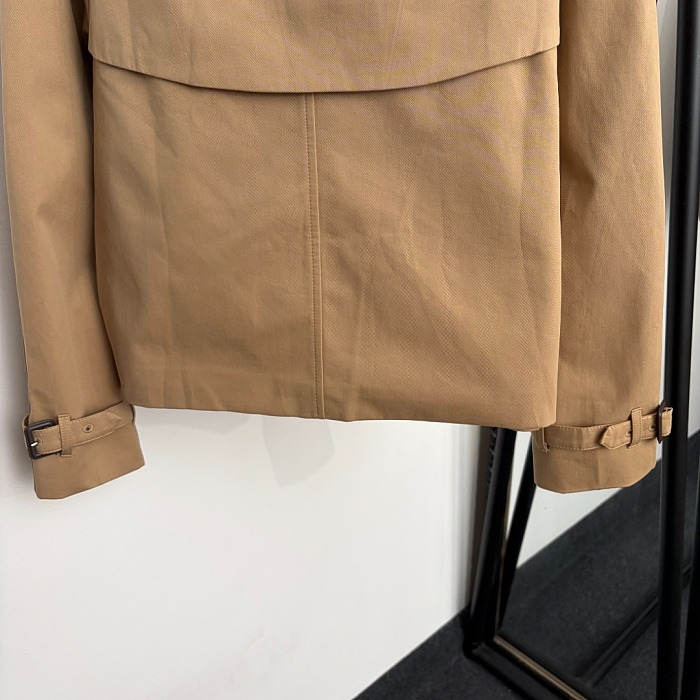 Burberry Cropped Gabardine Mayfair Trench Jacket