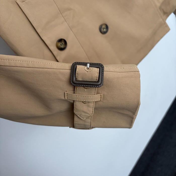 Burberry Cropped Gabardine Mayfair Trench Jacket