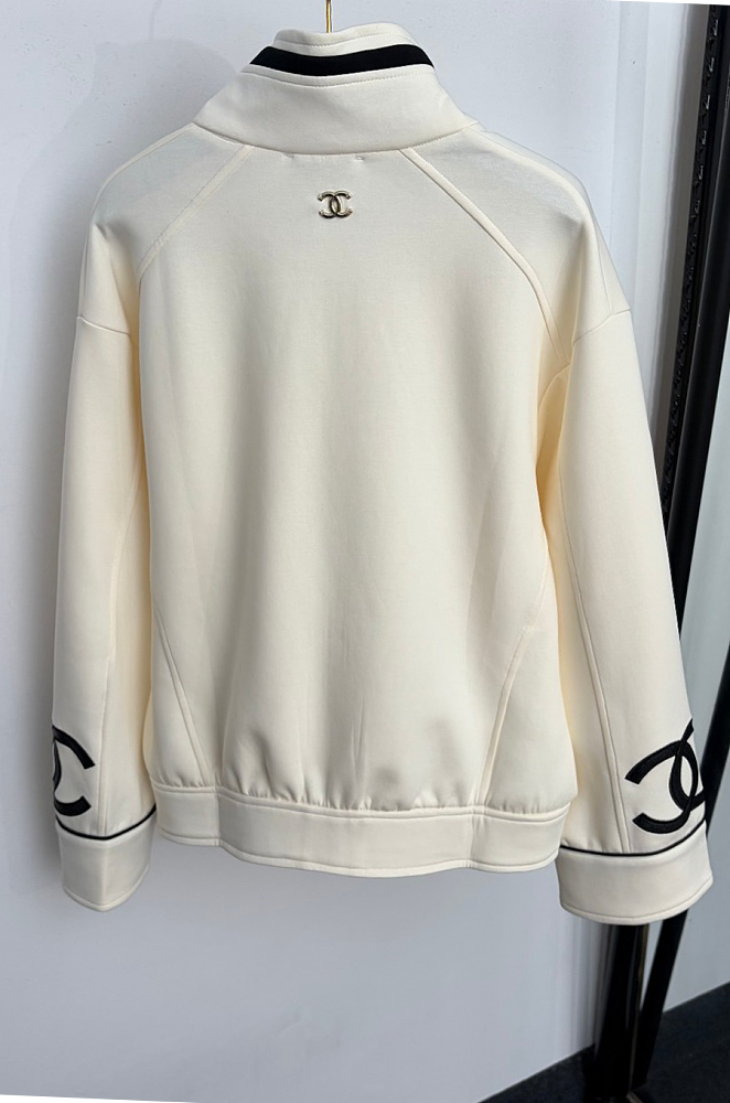 Black Zip-up Track Jacket and Matching Sweatpants Set