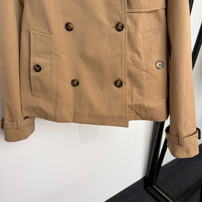 Burberry Cropped Gabardine Mayfair Trench Jacket