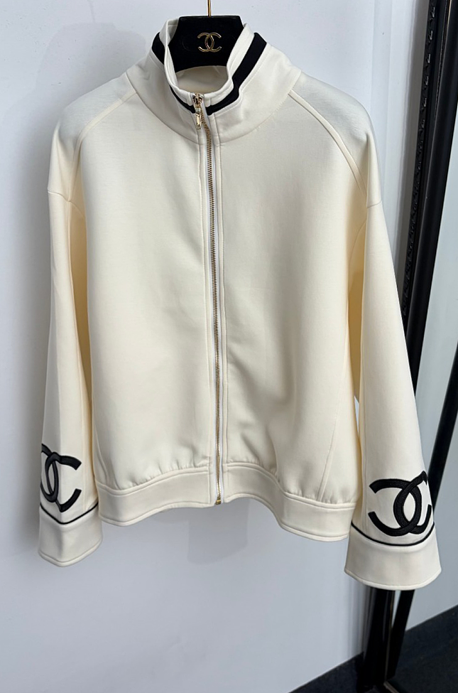 Black Zip-up Track Jacket and Matching Sweatpants Set