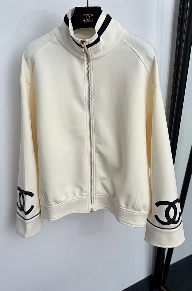Black Zip-up Track Jacket and Matching Sweatpants Set