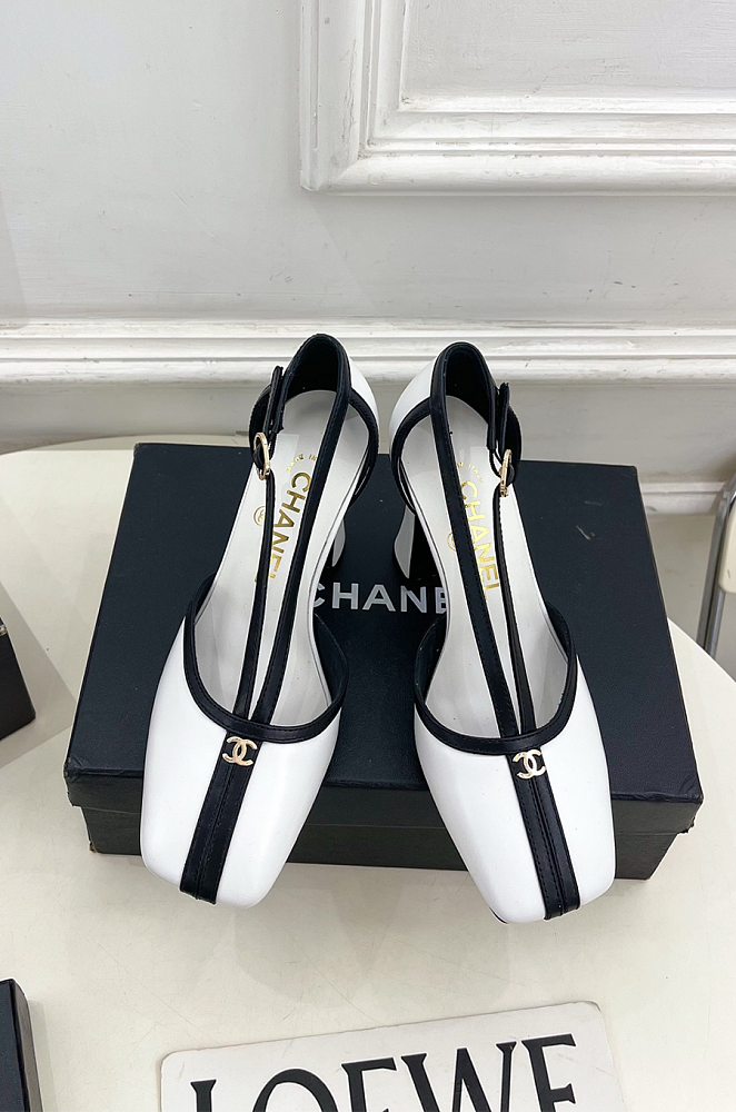 Chanel Mary Janes in Black & White  Calfskin