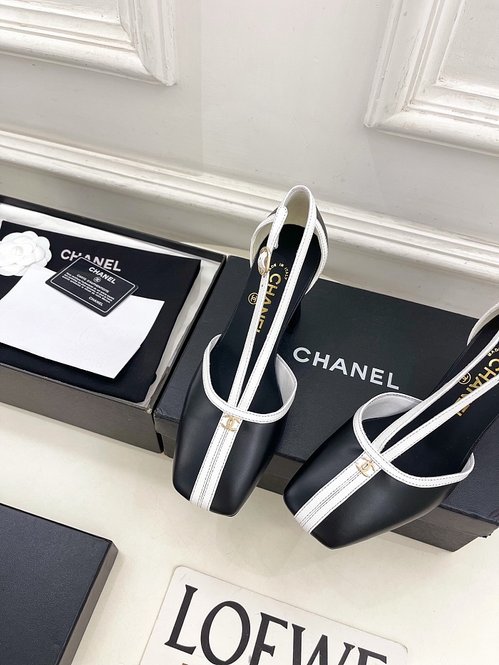 Chanel Mary Janes in Black & White  Calfskin