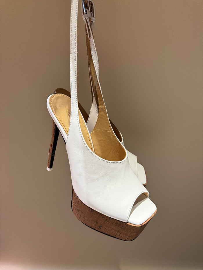 ''Ornella'' White Sandal