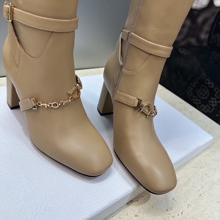 Diorly Heeled Boot Trench Shiny Calfskin