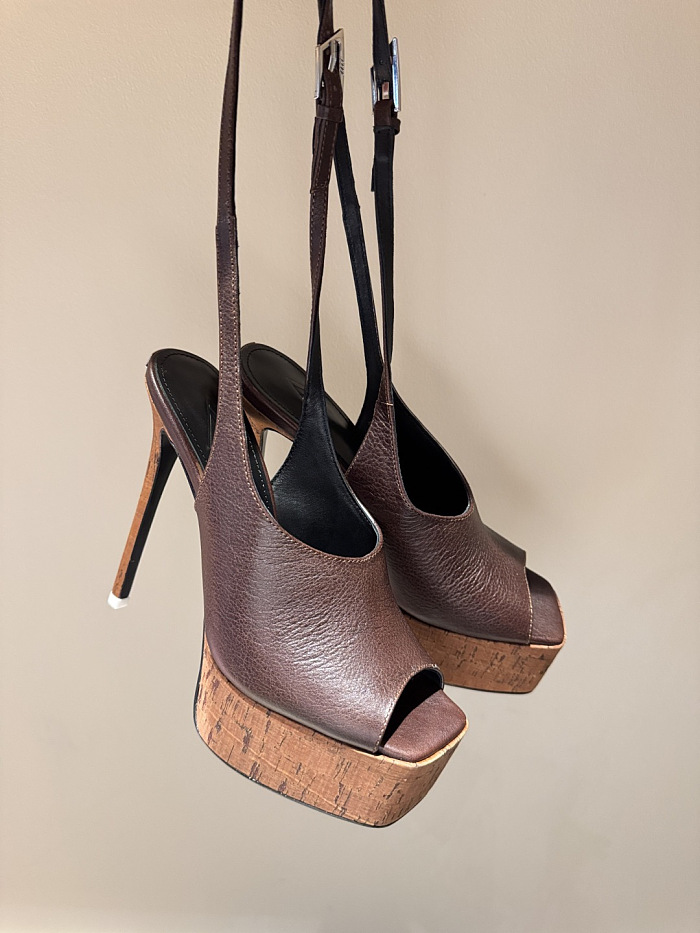 ''Ornella'' Dark Brown Sandal