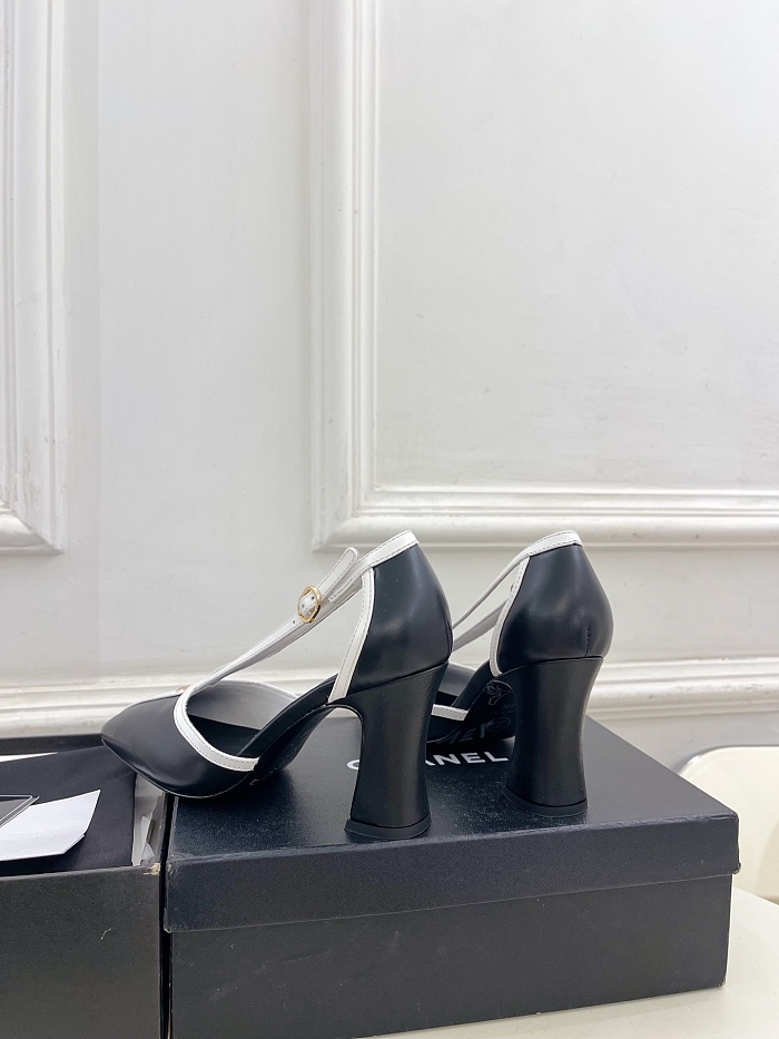 Chanel Mary Janes in Black & White  Calfskin
