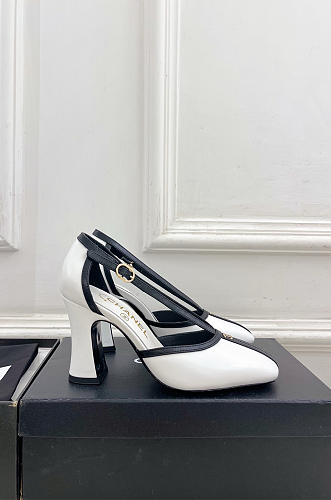 Chanel Mary Janes in Black & White  Calfskin