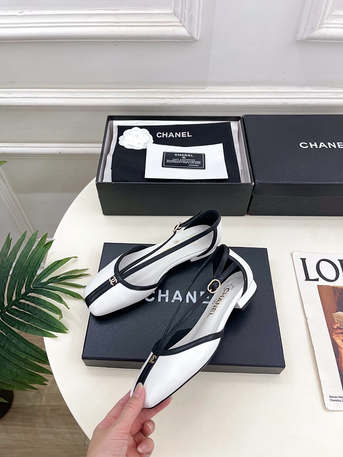 Chanel Mary Janes in Black & White  Calfskin