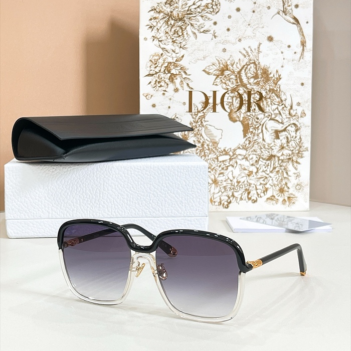 Dior Twincolors S1F Shiny Burgundy and Transparent Pink Square Sunglasses