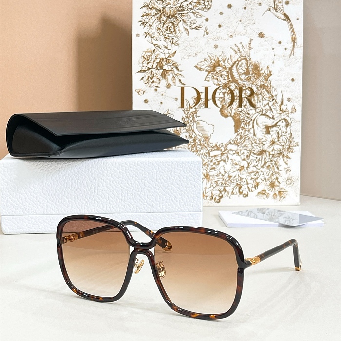 Dior Twincolors S1F Shiny Burgundy and Transparent Pink Square Sunglasses