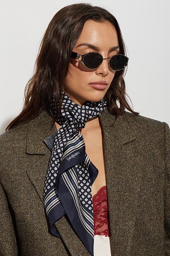 SL Oval Sunglasses with Metal Frame