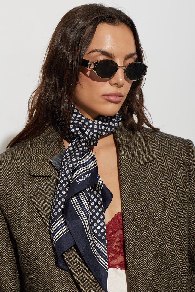 SL Oval Sunglasses with Metal Frame