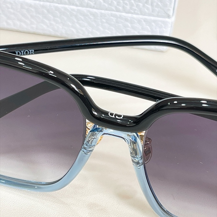Dior Twincolors S1F Shiny Burgundy and Transparent Pink Square Sunglasses