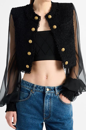 Cropped Tweed Jacket