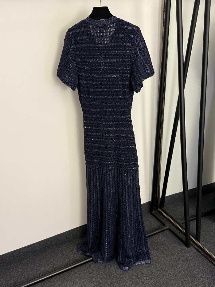 Rhinestone Knit Maxi Dress