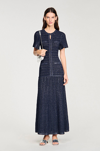 Rhinestone Knit Maxi Dress