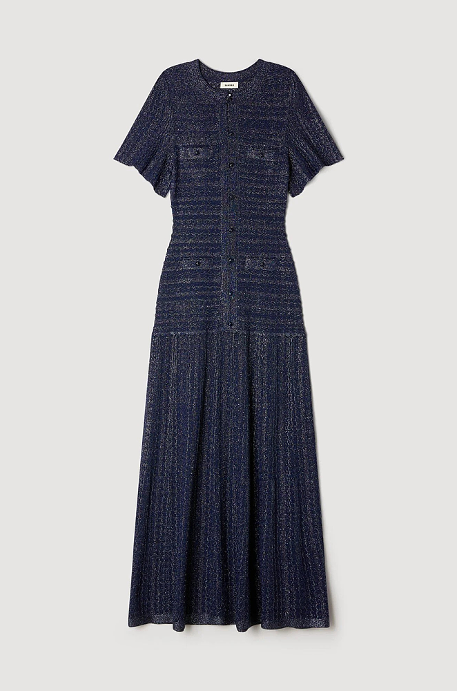 Rhinestone Knit Maxi Dress